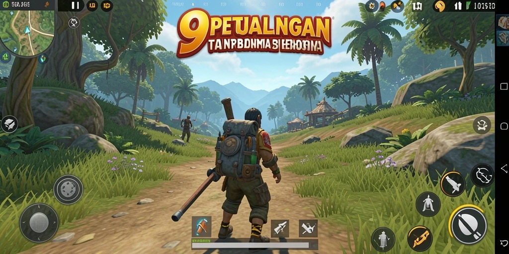 Tangkapan layar dari gameplay 9SL yang menampilkan petualangan di dunia terbuka.