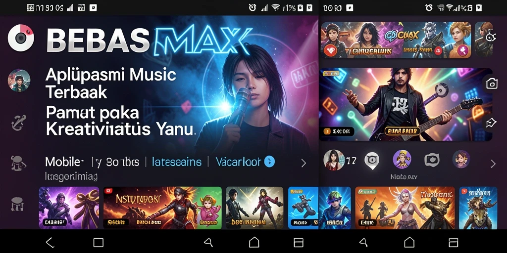 Tampilan menarik saat bermain BEBASMAX dengan berbagai pilihan lagu.