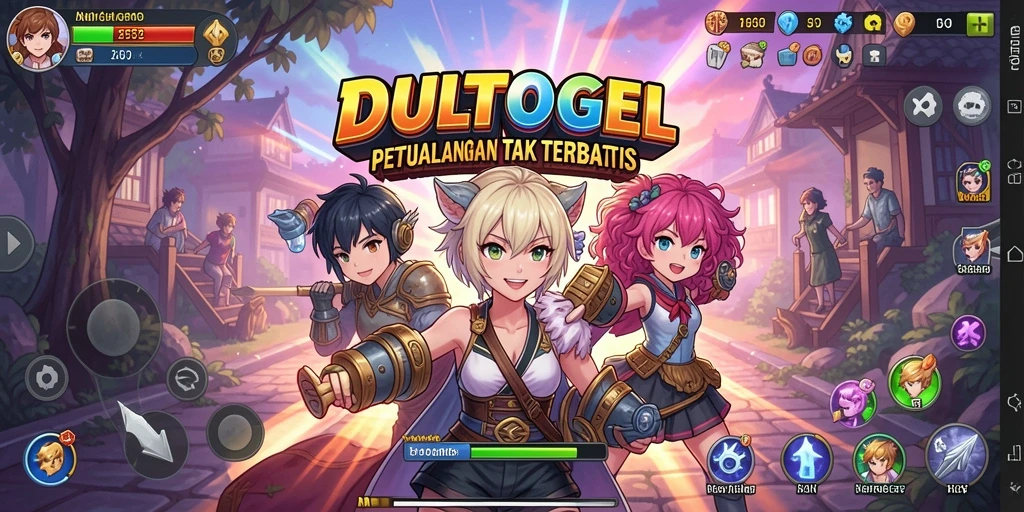 Screenshot gameplay DULTOGEL menampilkan karakter anime beraksi.