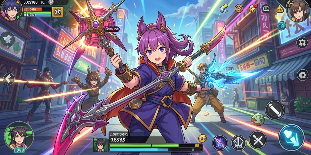 Tampilan gameplay JOSS188 dengan karakter Anime yang dinamis.