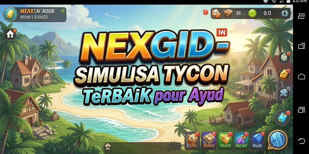 Screenshot gameplay NEXGID menampilkan simulasi bisnis yang menarik.