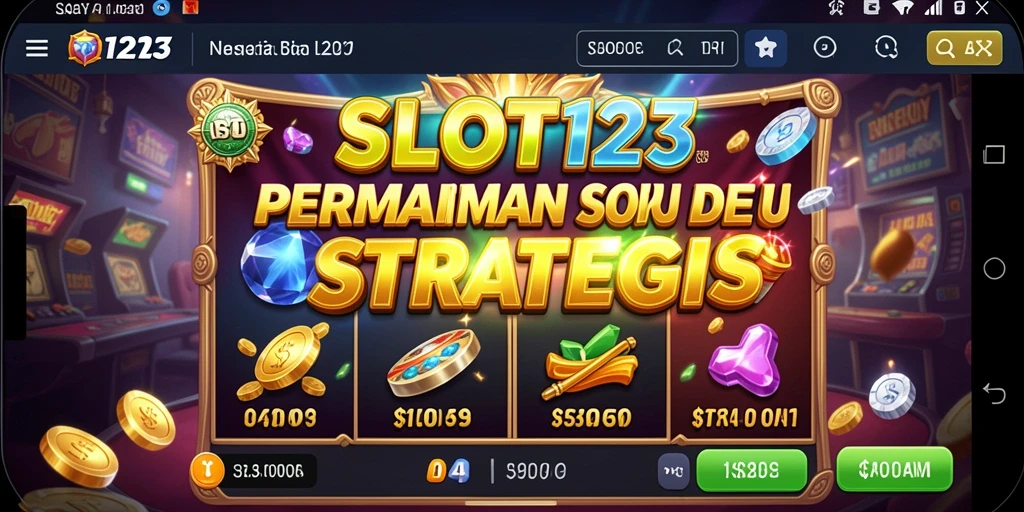 Tampilan gameplay SLOT123 yang menarik dan penuh warna.